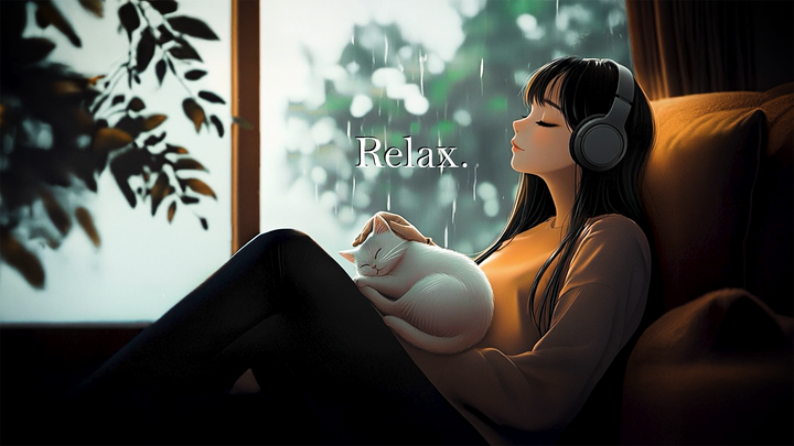 Ambient Rainy Day 🌧 Relaxing Piano 🎹 with Claire & Mochi 🐾 (Ad-Free)